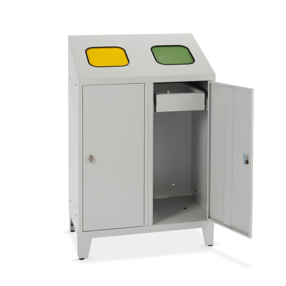 Produktabbildung Nr. 10: HEMMDAL Collecteur de déchets de recyclage Duo, avec 2 supports de sac, 120 litres chacun