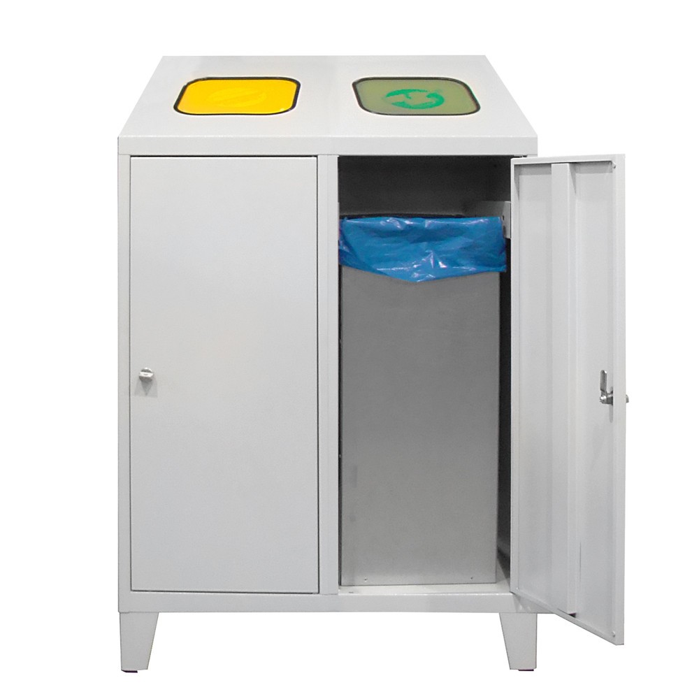 Produktabbildung Nr. 2: HEMMDAL Collecteur de déchets de recyclage Duo, avec 2 conteneurs intérieurs, 120 litres chacun