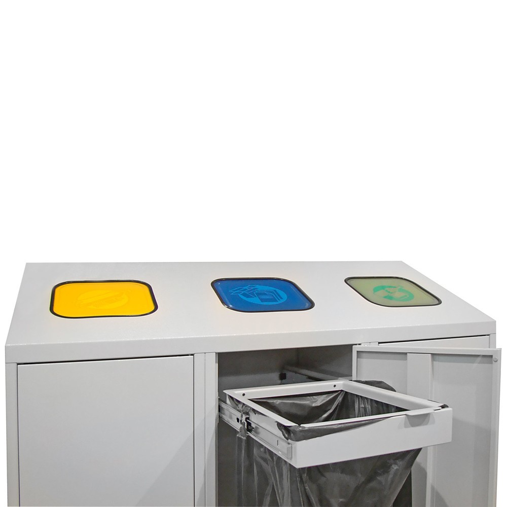 Produktabbildung Nr. 2: HEMMDAL Collecteur de déchets de recyclage Trio, avec 3 supports de sacs, 120 litres chacun