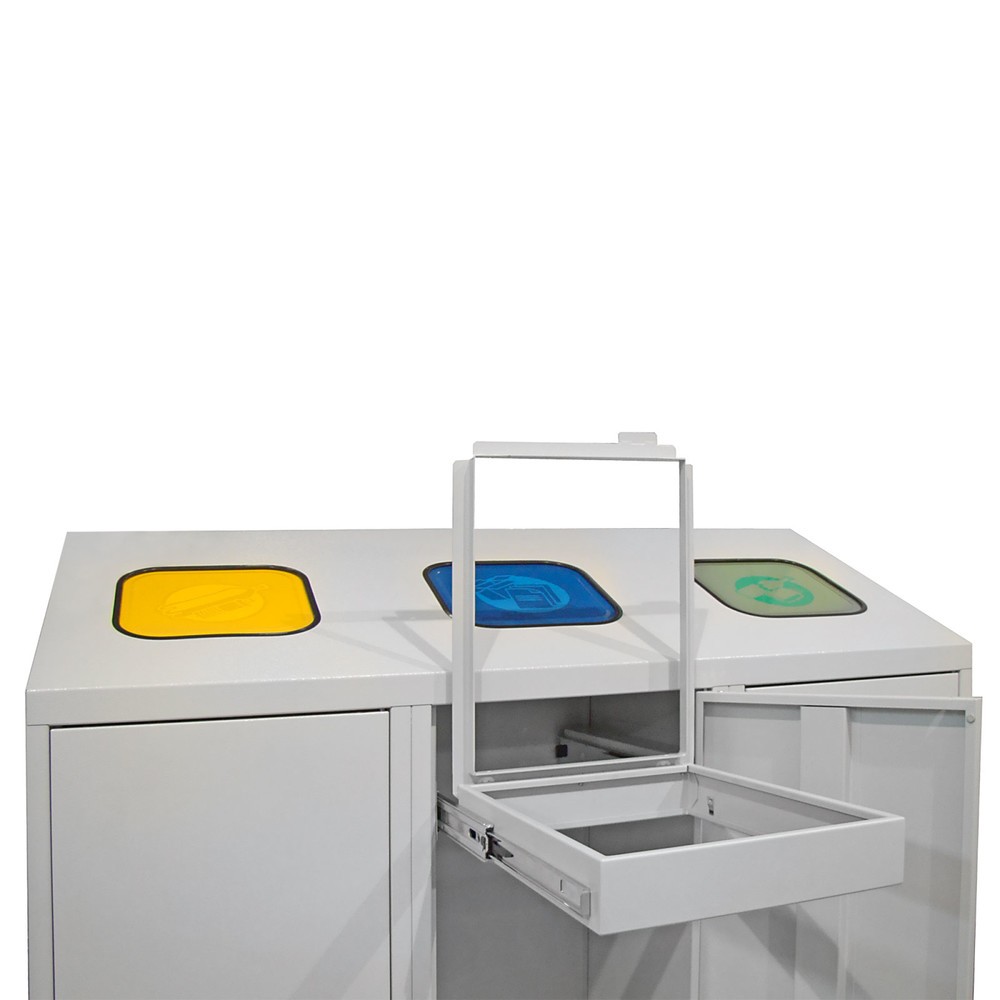 Produktabbildung Nr. 3: HEMMDAL Collecteur de déchets de recyclage Trio, avec 3 supports de sacs, 120 litres chacun