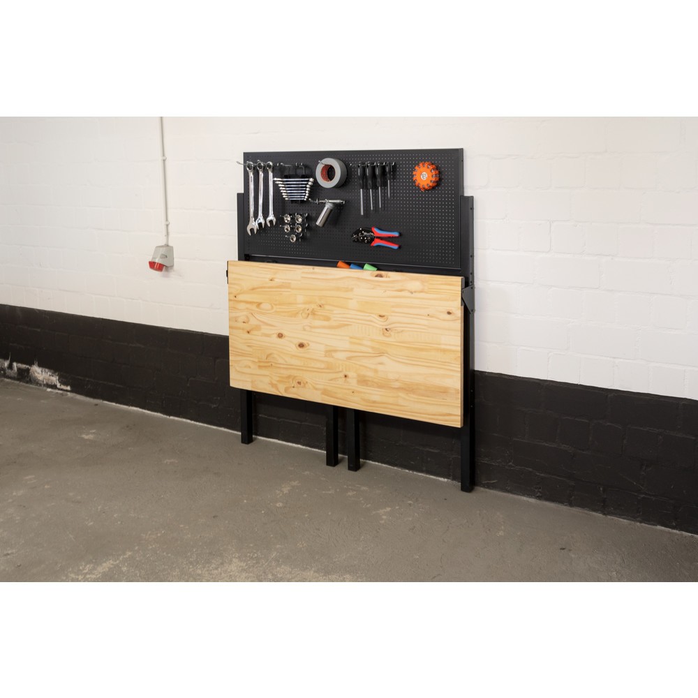 Produktabbildung Nr. 8: HEMMDAL Établi, pliable, capacité de charge 150 kg, paroi perforée avec 10 crochets