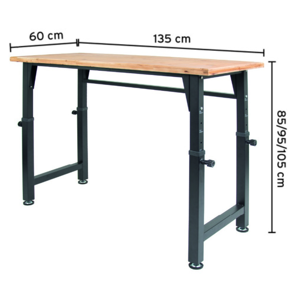 Produktabbildung Nr. 3: HEMMDAL Établi, réglable en hauteur, capacité de charge 200 kg