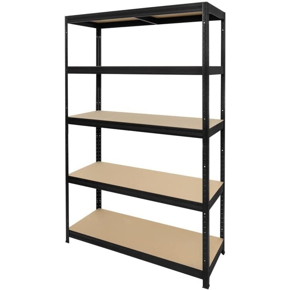 Produktabbildung: HEMMDAL Fachbodenregal Typ M+ schwarz, Fachlast 150 kg, HxBxT 1.800 x 1.200 x 600 mm