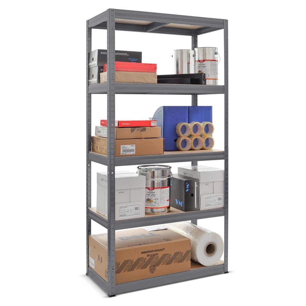Produktabbildung Nr. 5: HEMMDAL Fachbodenregal Typ XS graphitgrau, Fachlast 150 kg, HxBxT 1.800 x 750 x 350 mm