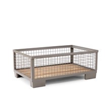 Produktabbildung Nr. 1: HEMMDAL Industrie-Gitterbox mit 4 festen Wänden, HxBxT 500 x 1.240 x 835 mm, steingrau