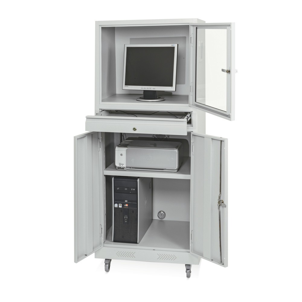 Illustration du produit: HEMMDAL Armoire informatique mobile, HxlxP 1700 x 680 x 600 mm