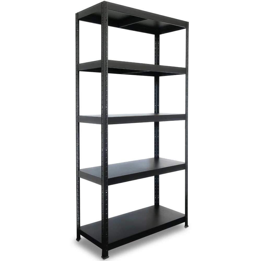 Illustration du produit: HEMMDAL Rayonnage enfichable métallique, charge par tablette 130 kg, HxlxP 1 800 x 900 x 400 mm noir
