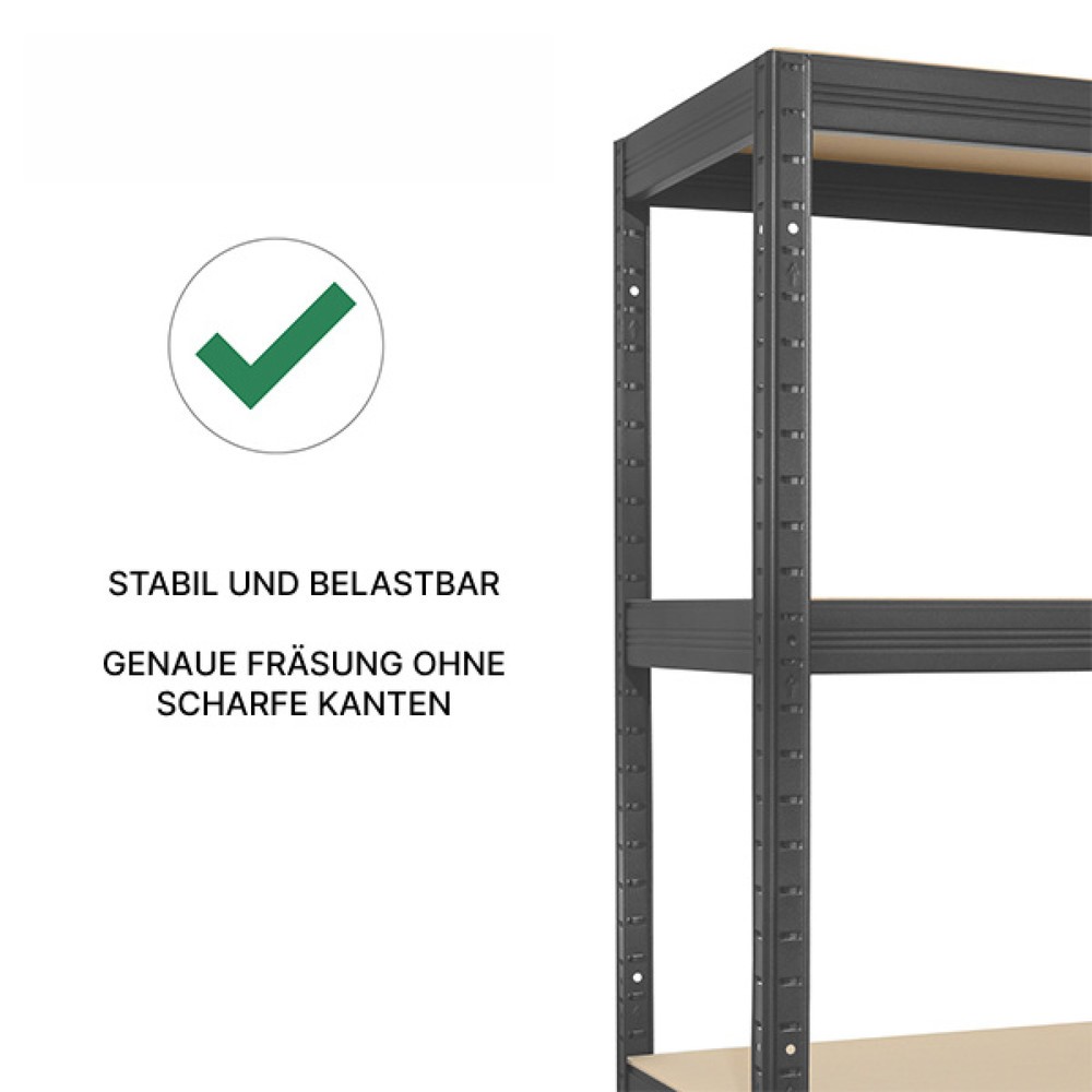 Produktabbildung Nr. 3: HEMMDAL Rayonnage pour charges lourdes Type XXL, gris graphite – 177 x 200 x 60 cm – jusqu'à 2 000 kg