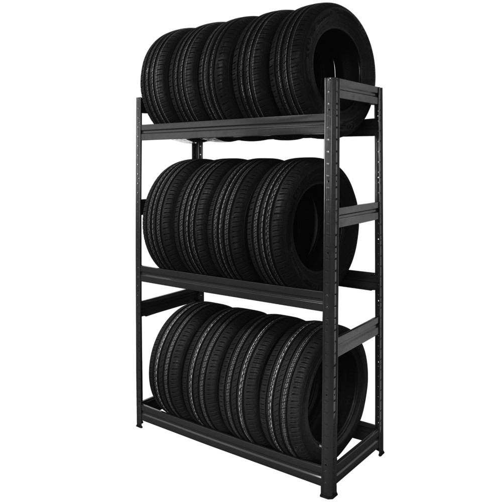 Illustration du produit: HEMMDAL Rayonnage pour pneus, anthracite – pour 12 pneus – Rayonnage pour charges lourdes made in EU
