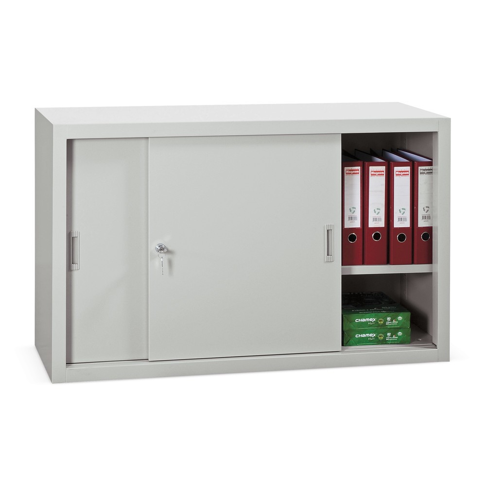 Produktabbildung Nr. 2: HEMMDAL Schiebetürschrank, 2 OH, lichtgrau