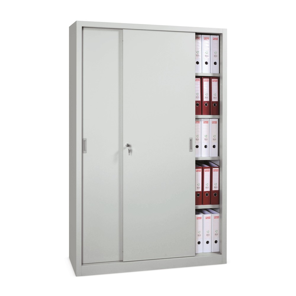 Produktabbildung Nr. 3: HEMMDAL Schiebetürschrank, 5 OH, lichtgrau