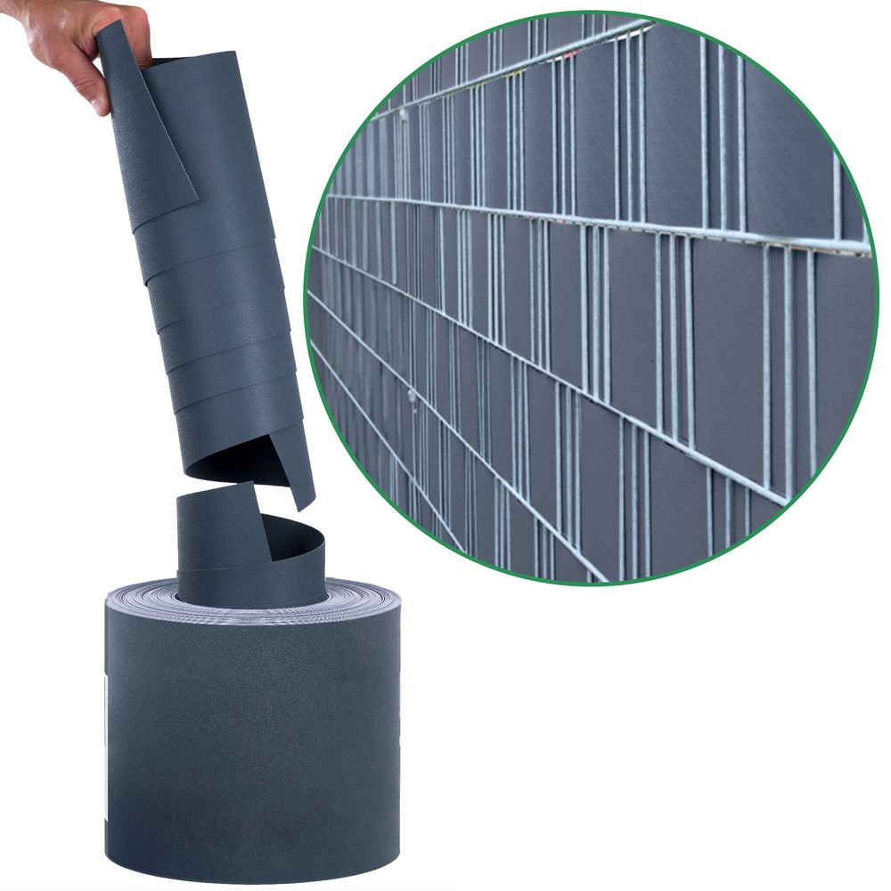 Illustration du produit: HEMMDAL Sichtschutzstreifen, anthrazit – 2,53 m – 10 Stück, Premium Sichtschutz