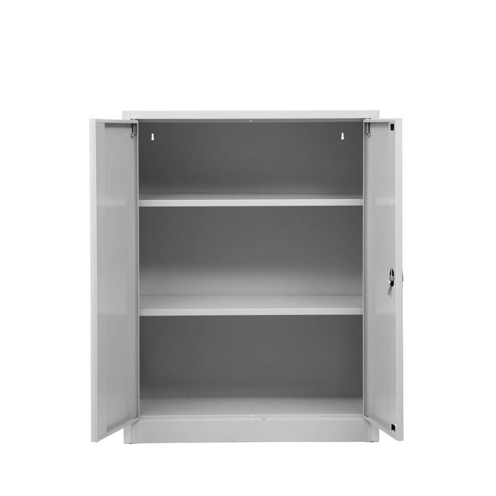 Produktabbildung Nr. 4: HEMMDAL Werkstatt-Beistellschrank mit 2 Fachböden, HxBxT 1.200 x 1.200 x 420 mm, lichtgrau