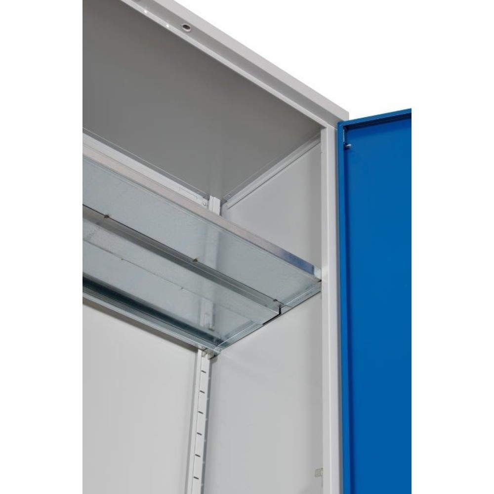 Produktabbildung Nr. 4: HEMMDAL Werkstatt-Flügeltürschrank, HxBxT 1.950 x 925 x 500 mm, lichtgrau/enzianblau