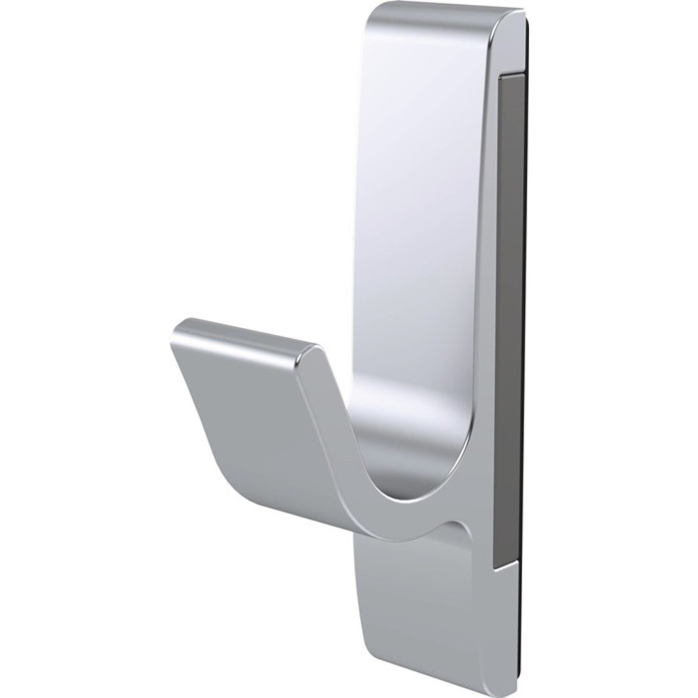 Produktabbildung: HERMETA Magnet-Mantelhaken 0150, Aluminium silberfarbig eloxiert, einfach Ausladung 40 mm, Höhe 85 mm