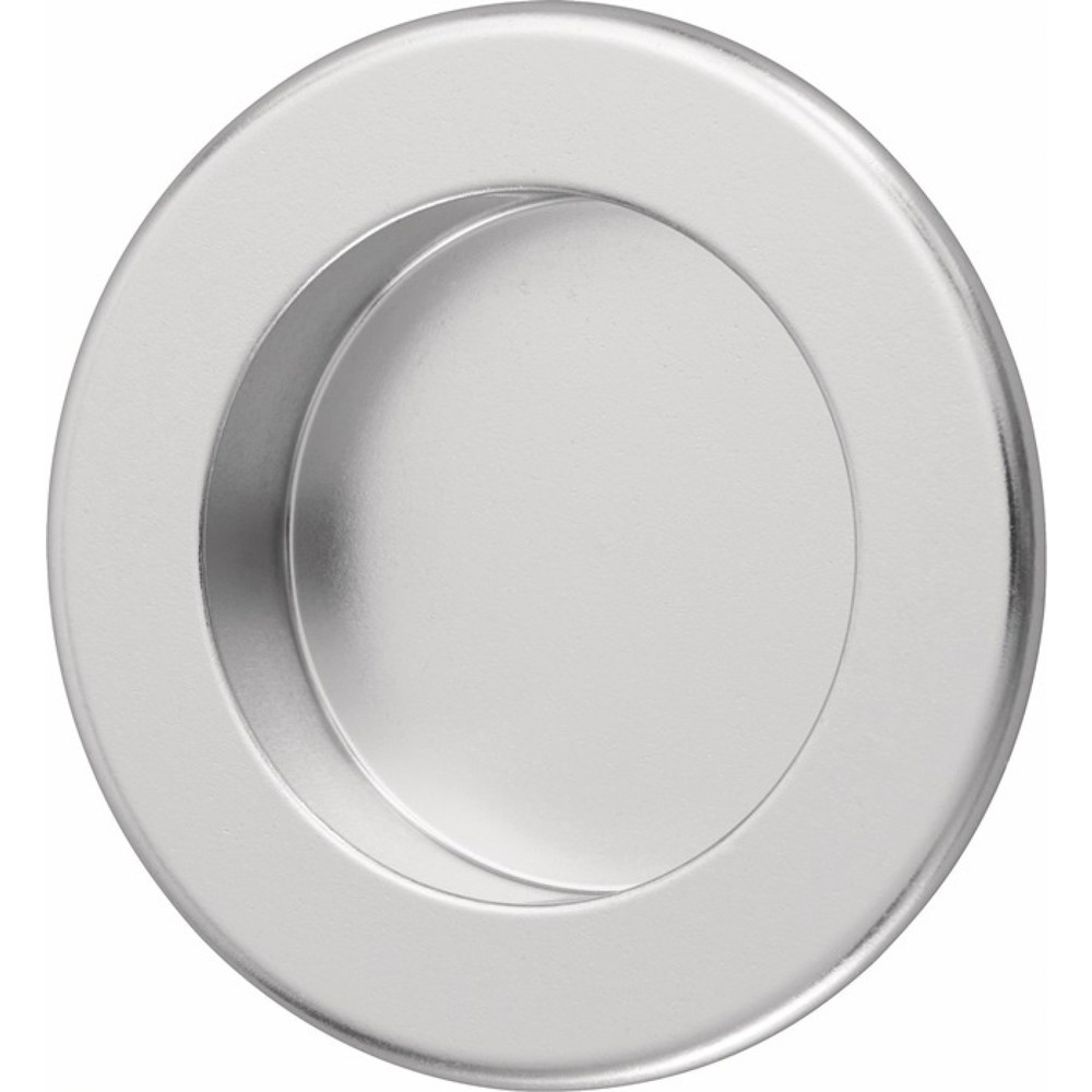 Illustration du produit: HERMETA Muschelgriff, Aluminium silberfarbig eloxiert rund, Einlass-Ø 50 mm