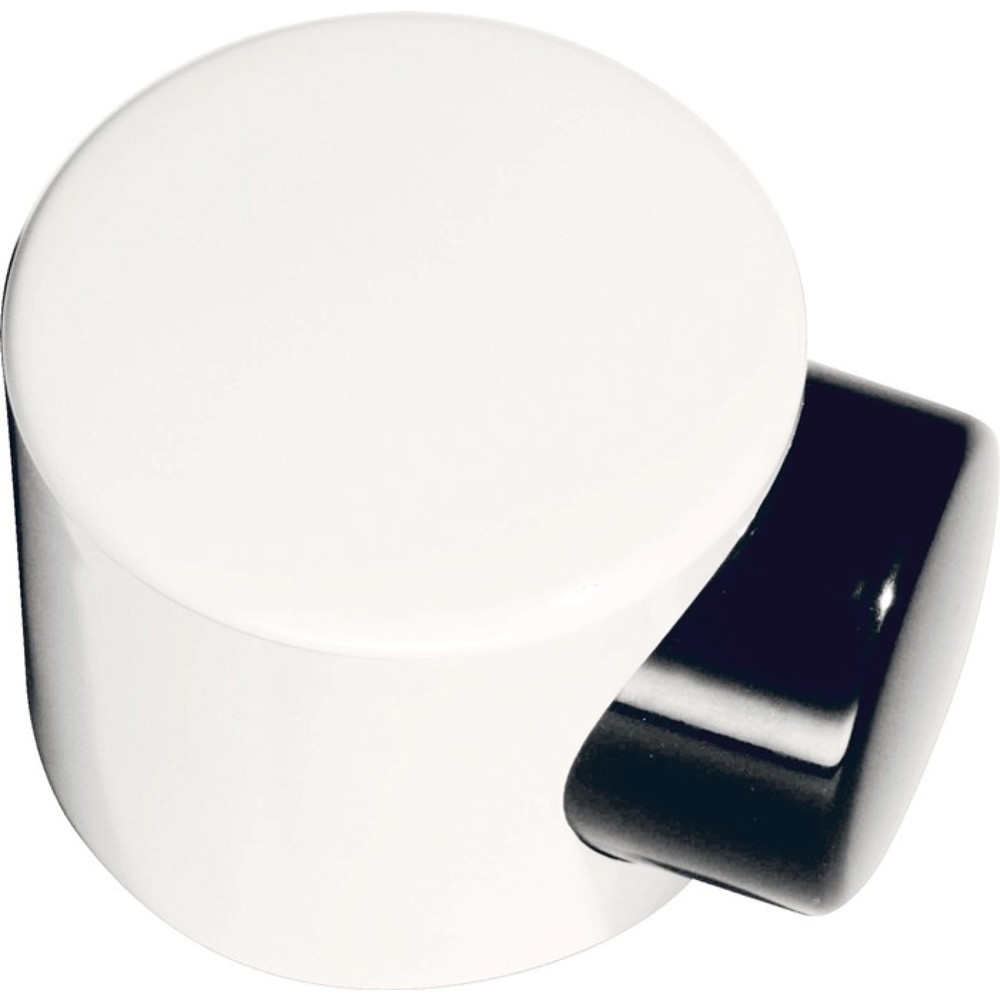 Illustration du produit: HEWI Bodentürpuffer 615 99, Kunststoff 99 reinweiß, Ø 52 mm Höhe 42,5 mm, Dübelmontage
