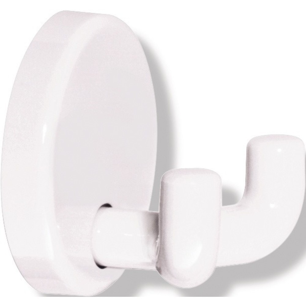 Produktabbildung: HEWI Doppelhaken 801.90.020, Polyamid 99 reinweiss, 2 Haken, Ø 40 mm Ausladung 31 mm