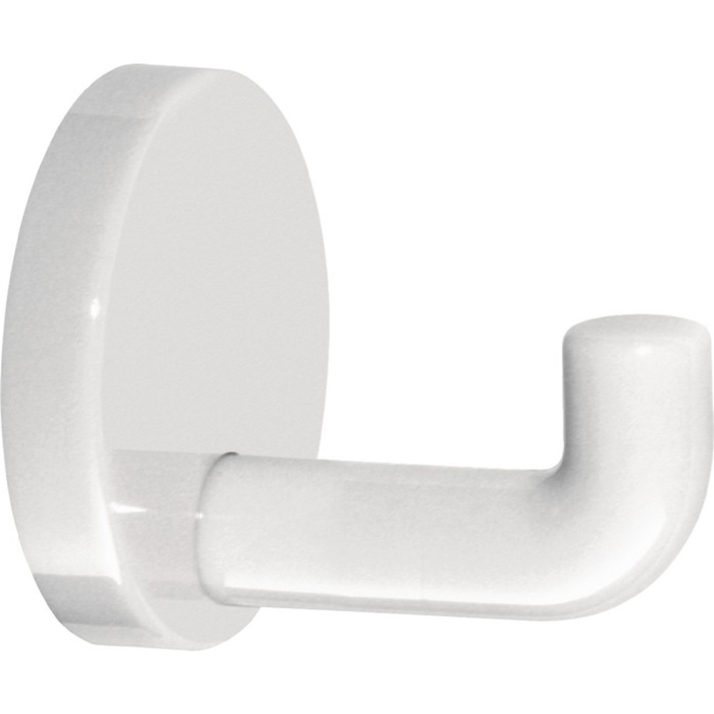Produktabbildung: HEWI Einzelhaken 477.90.045, Polyamid 99 reinweiss, einfach Ausladung 65 mm, Ø 60 mm