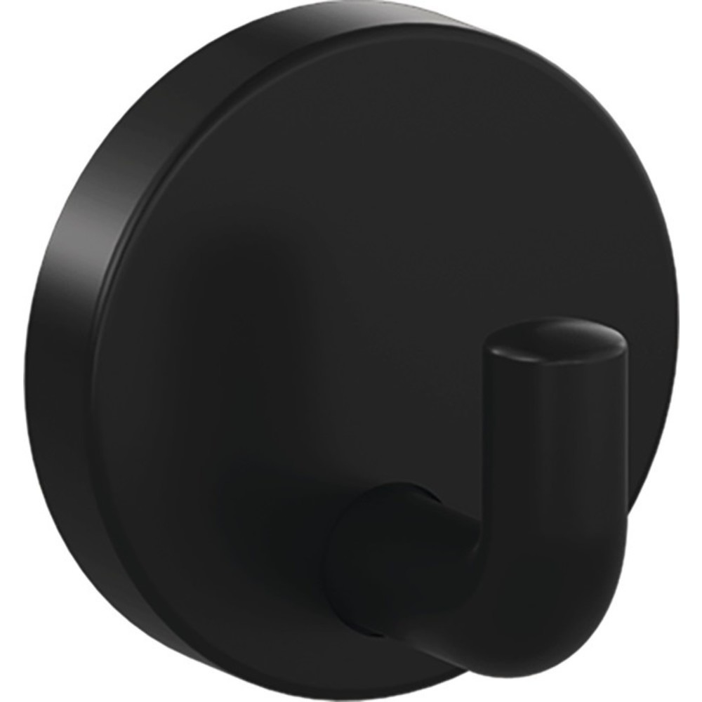 Produktabbildung: HEWI Einzelhaken 477.90B010, Polyamid 90 tiefschwarz matt, einfach Ausladung 45 mm, Ø 50 mm