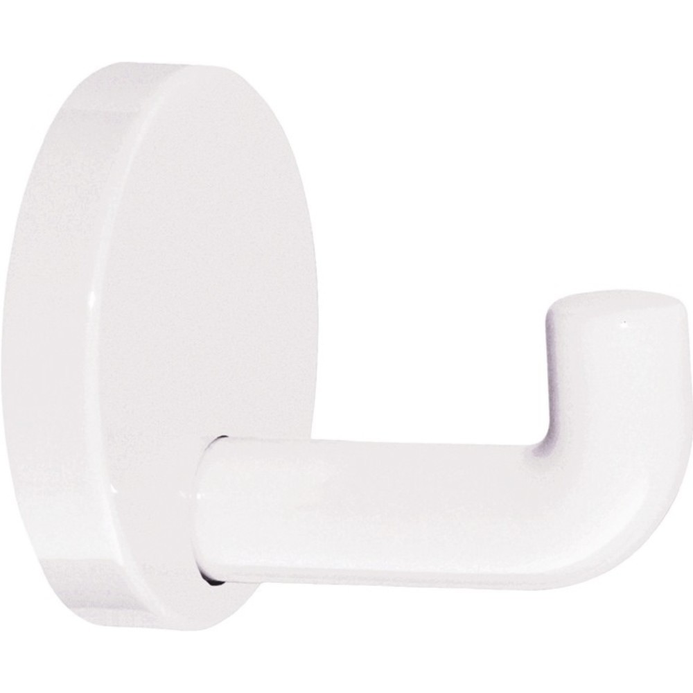 Produktabbildung: HEWI Einzelhaken 801.90.010, Polyamid 99 reinweiss, einfach Ausladung 30 mm, Ø 40 mm