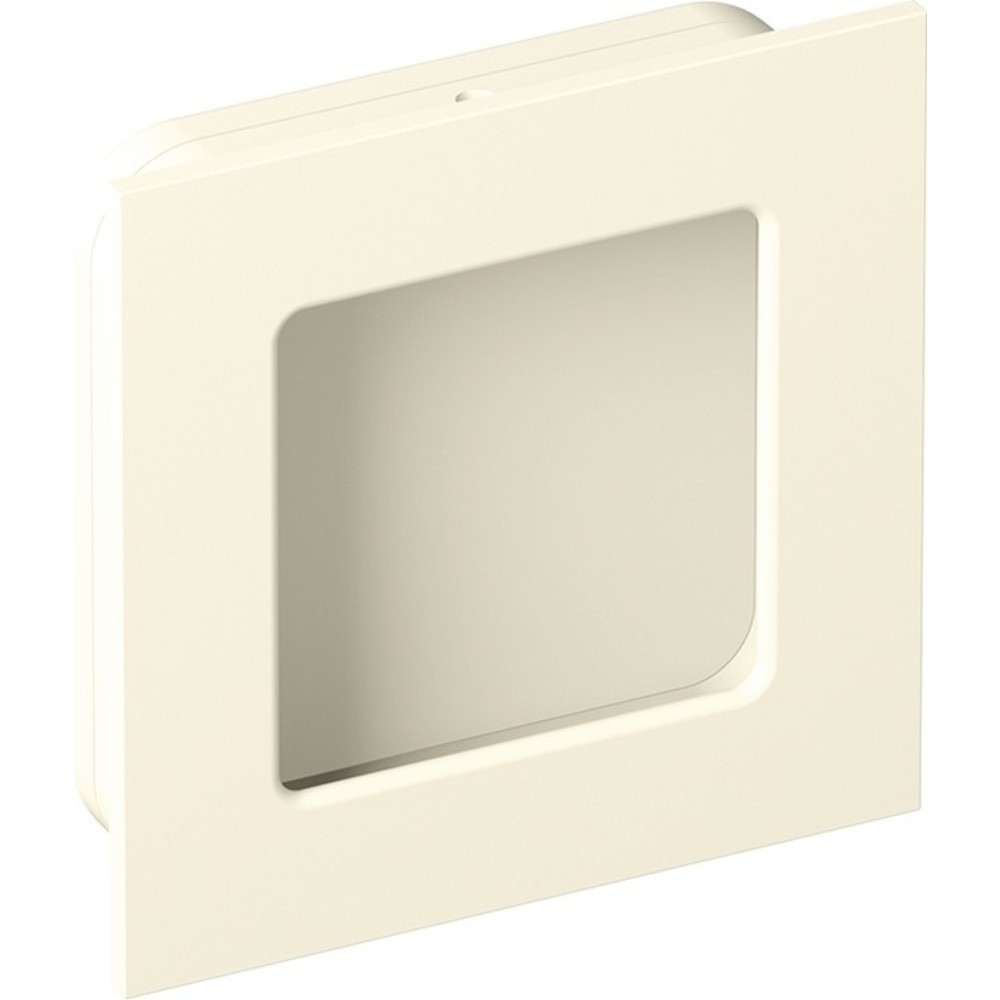 Produktabbildung: HEWI Schiebetürmuschel 544.60B, Türstärke ab 17 mm passend für Holztüren, Polyamid 99 reinweiss matt quadratisch, Länge 60 mm Breite 60 mm