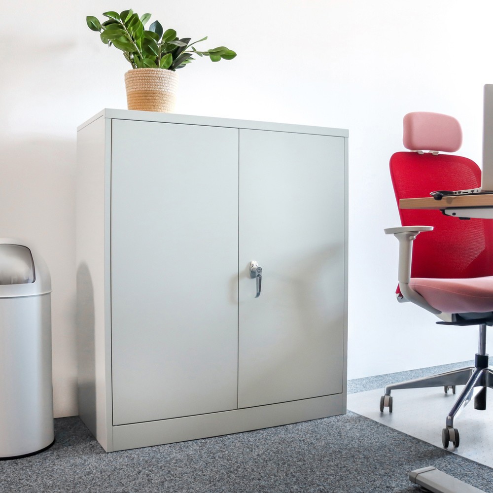 Produktabbildung Nr. 4: hjh OFFICE Aktenschrank COLOR AS 105 x 90 x 40 cm Metall, lichtgrau