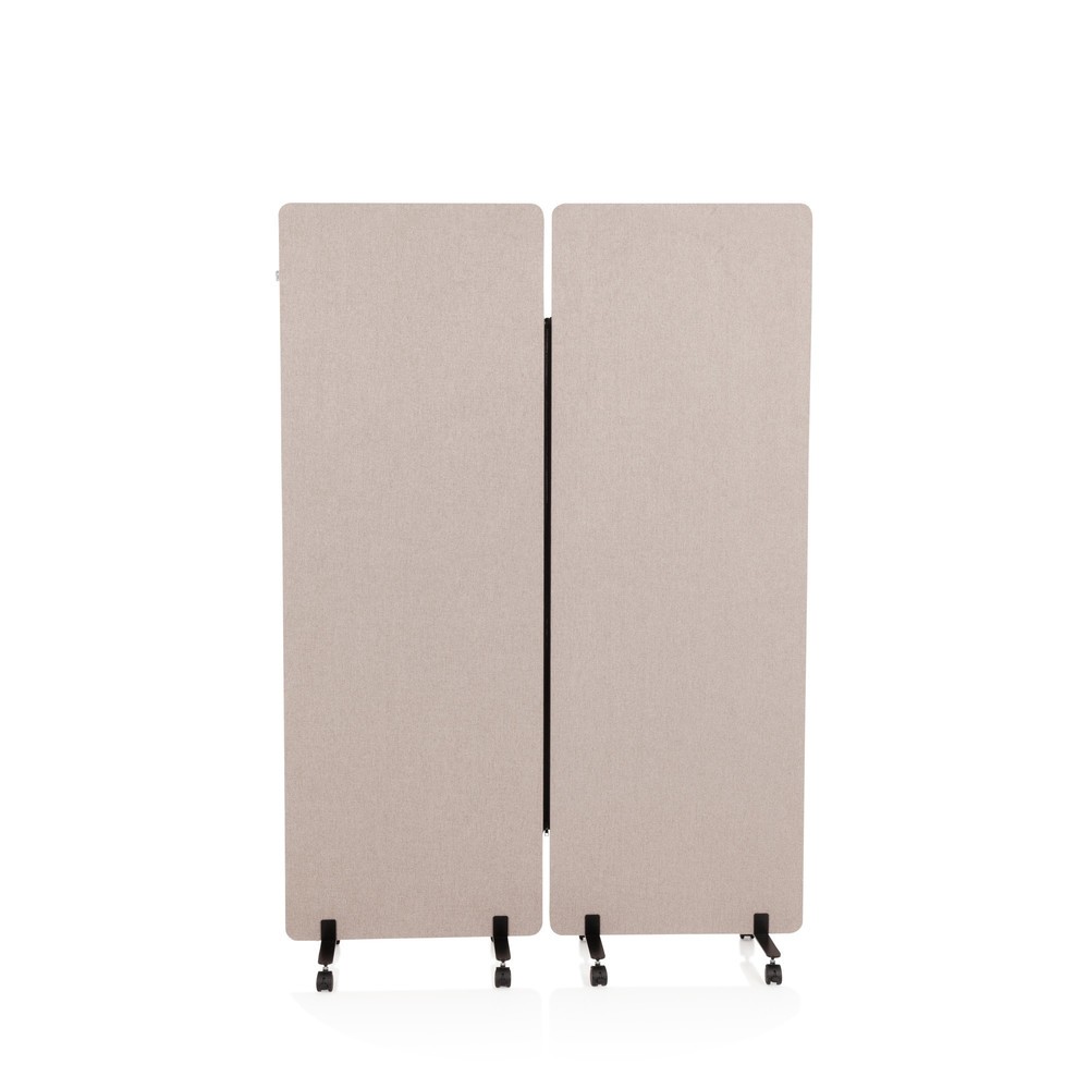 Produktabbildung Nr. 1: Système de parois de séparation mobiles acoustiques hjh OFFICE FLEXMIUT, lot de 2, taupe