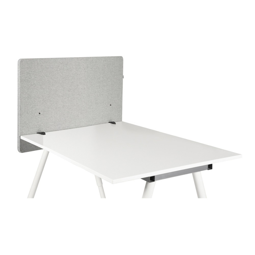 Produktabbildung: hjh OFFICE Akustik Tischtrennwand FLEXMIUT D SIDE 80 cm, hellgrau