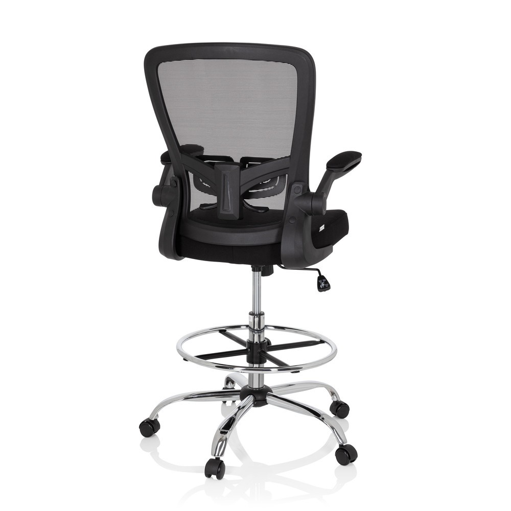 Produktabbildung Nr. 5: hjh OFFICE Arbeitsstuhl / Arbeitshocker VENDO WORK Stoff/Netzstoff, schwarz