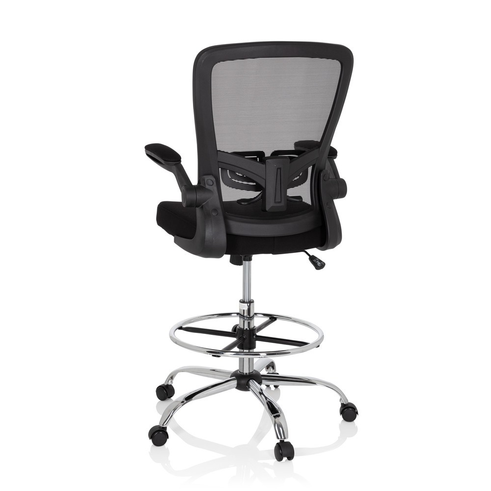 Produktabbildung Nr. 6: hjh OFFICE Arbeitsstuhl / Arbeitshocker VENDO WORK Stoff/Netzstoff, schwarz