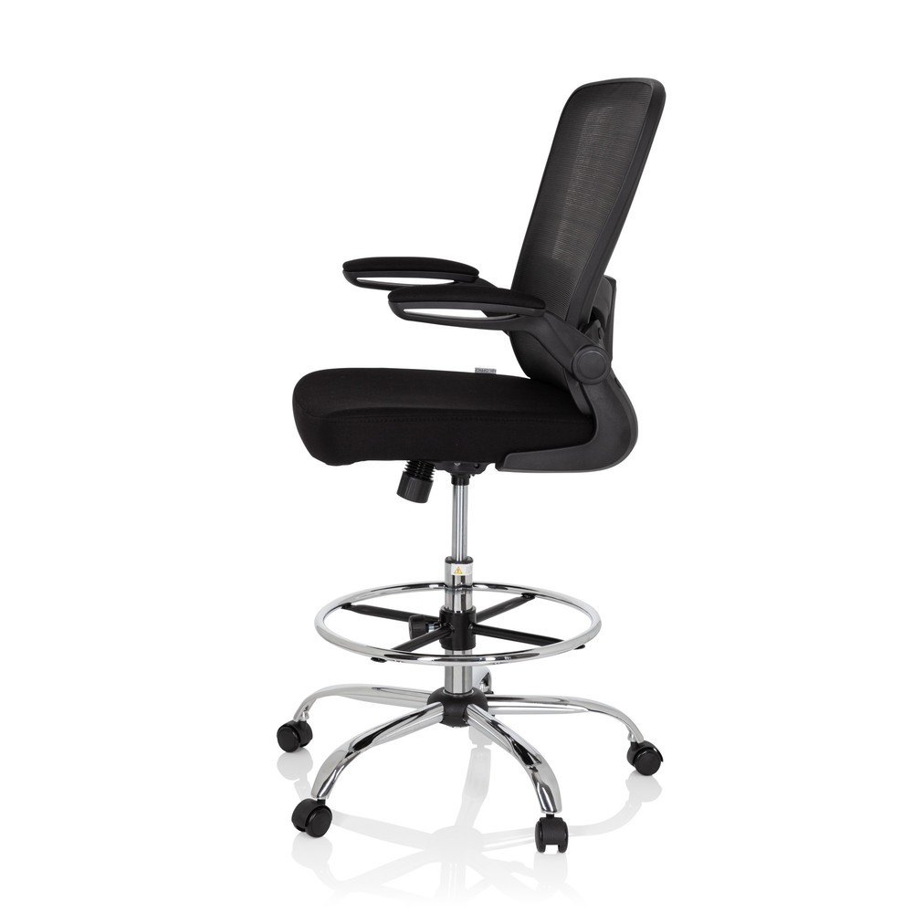 Produktabbildung Nr. 8: hjh OFFICE Arbeitsstuhl / Arbeitshocker VENDO WORK Stoff/Netzstoff, schwarz