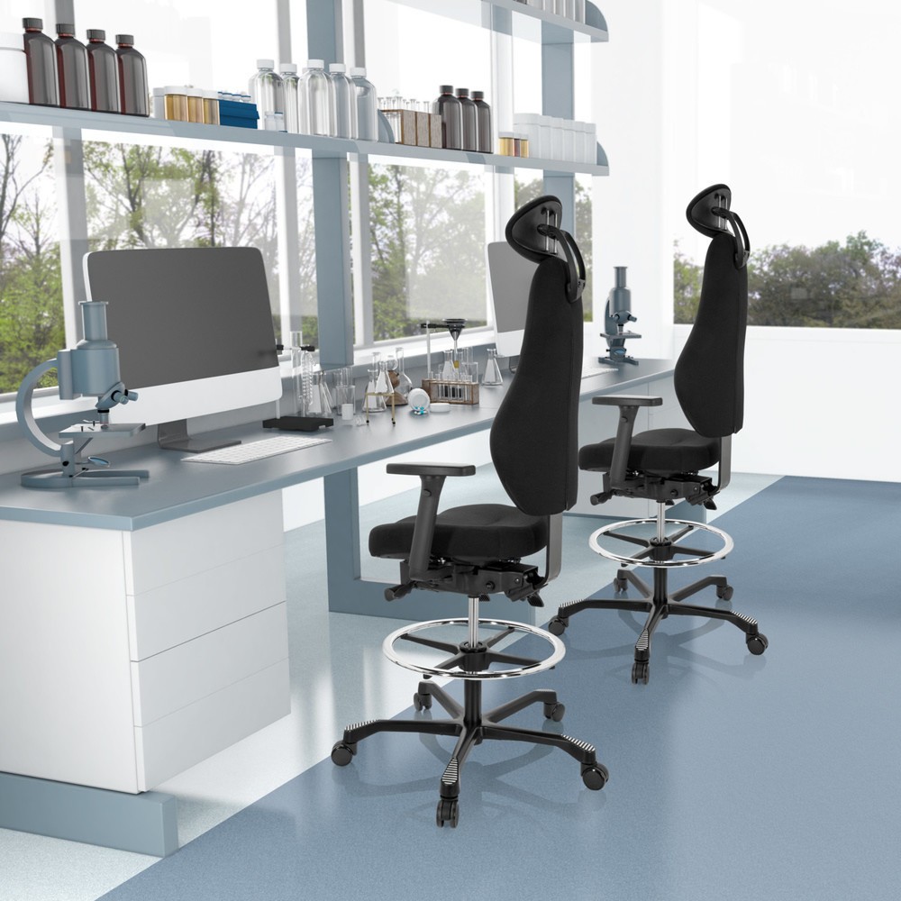 Produktabbildung Nr. 4: hjh OFFICE Arbeitsstuhl / Counterstuhl RESISTIO WORK Stoff, schwarz