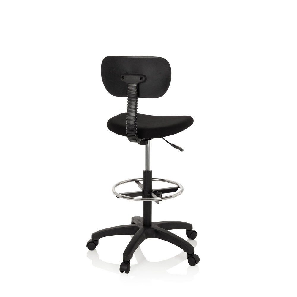Produktabbildung Nr. 8: hjh OFFICE Arbeitsstuhl / Arbeitshocker TOP WORK 05 Stoff, schwarz