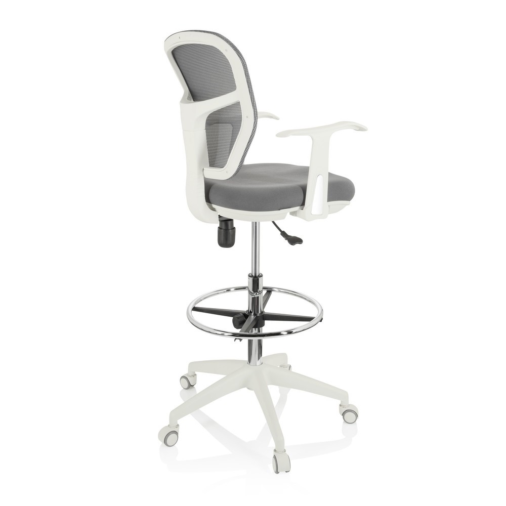 Produktabbildung Nr. 8: hjh OFFICE Arbeitsstuhl / Counterstuhl TOP WORK 108 W Netzstoff/Stoff, grau