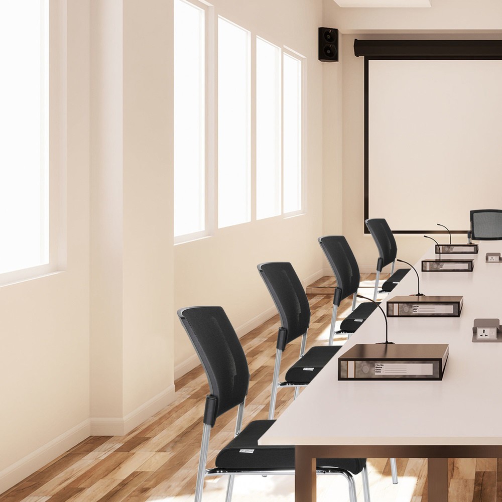 Produktabbildung Nr. 4: hjh OFFICE Besucherstuhl / Konferenzstuhl K9 V, schwarz