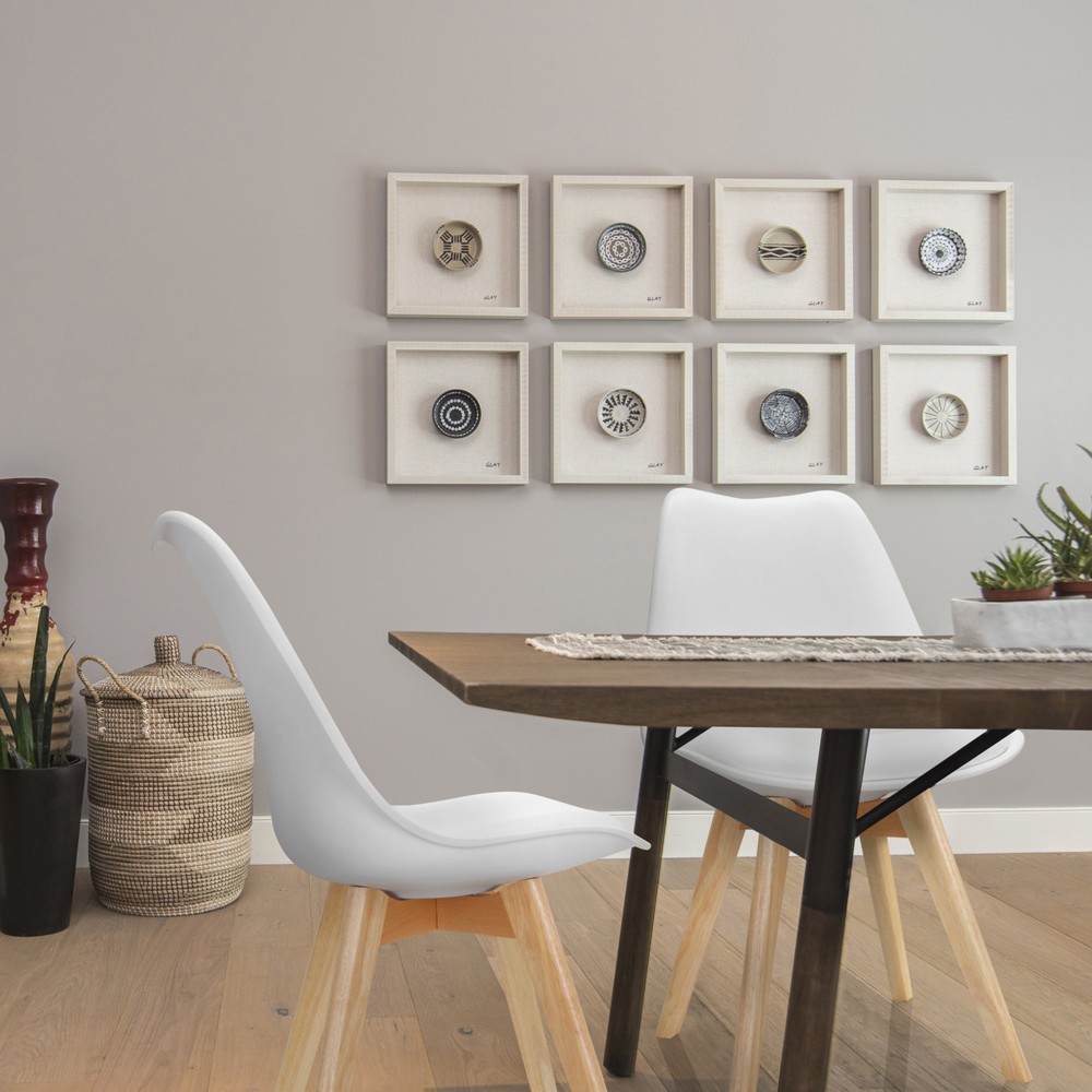 Produktabbildung Nr. 3: hjh OFFICE Besucherstuhl / Schalenstuhl SCANDI Kunststoff, 4er Pack, weiss