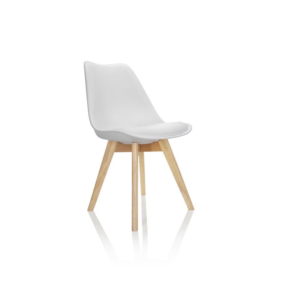Produktabbildung Nr. 6: hjh OFFICE Besucherstuhl / Schalenstuhl SCANDI Kunststoff, 4er Pack, weiss