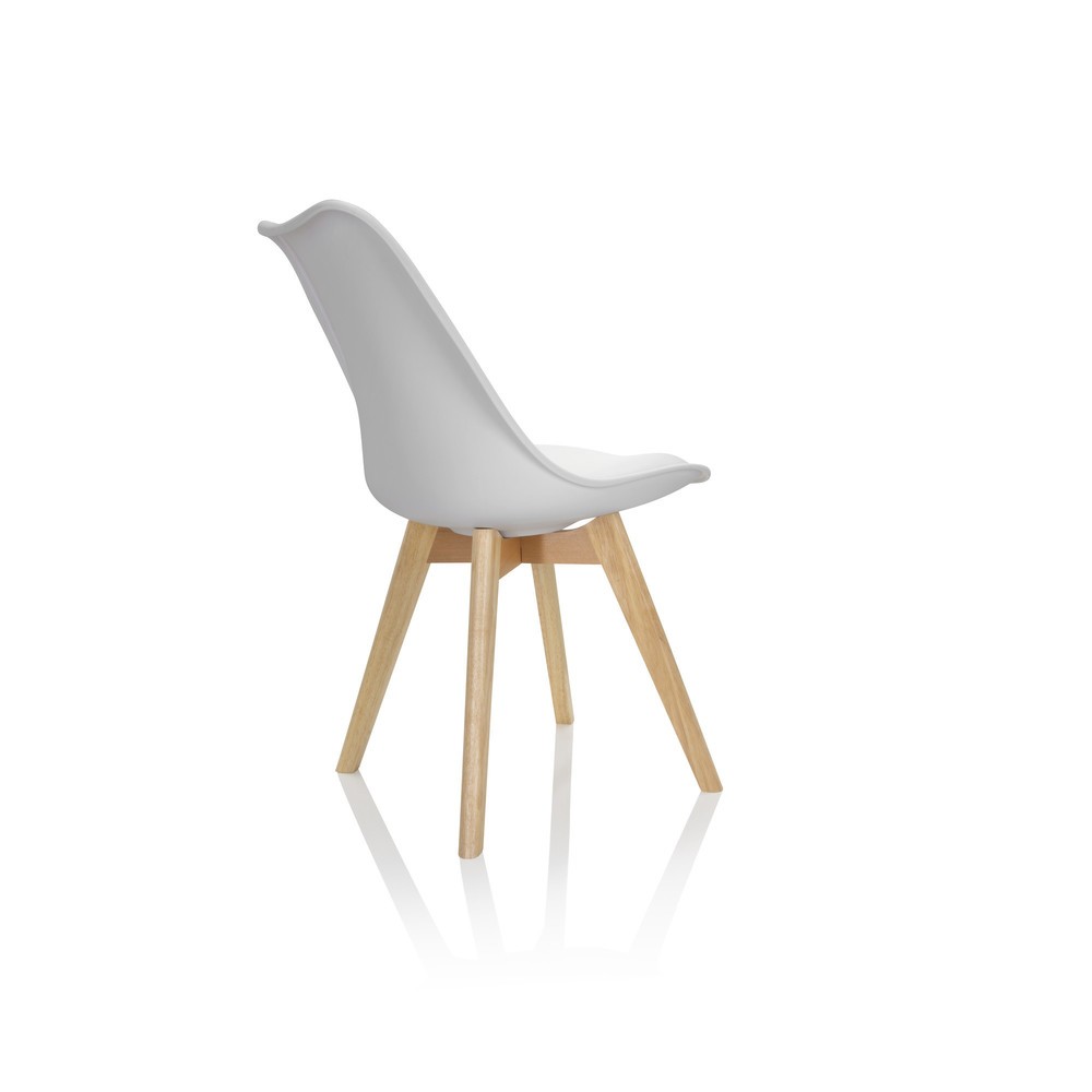 Produktabbildung Nr. 8: hjh OFFICE Besucherstuhl / Schalenstuhl SCANDI Kunststoff, 4er Pack, weiss