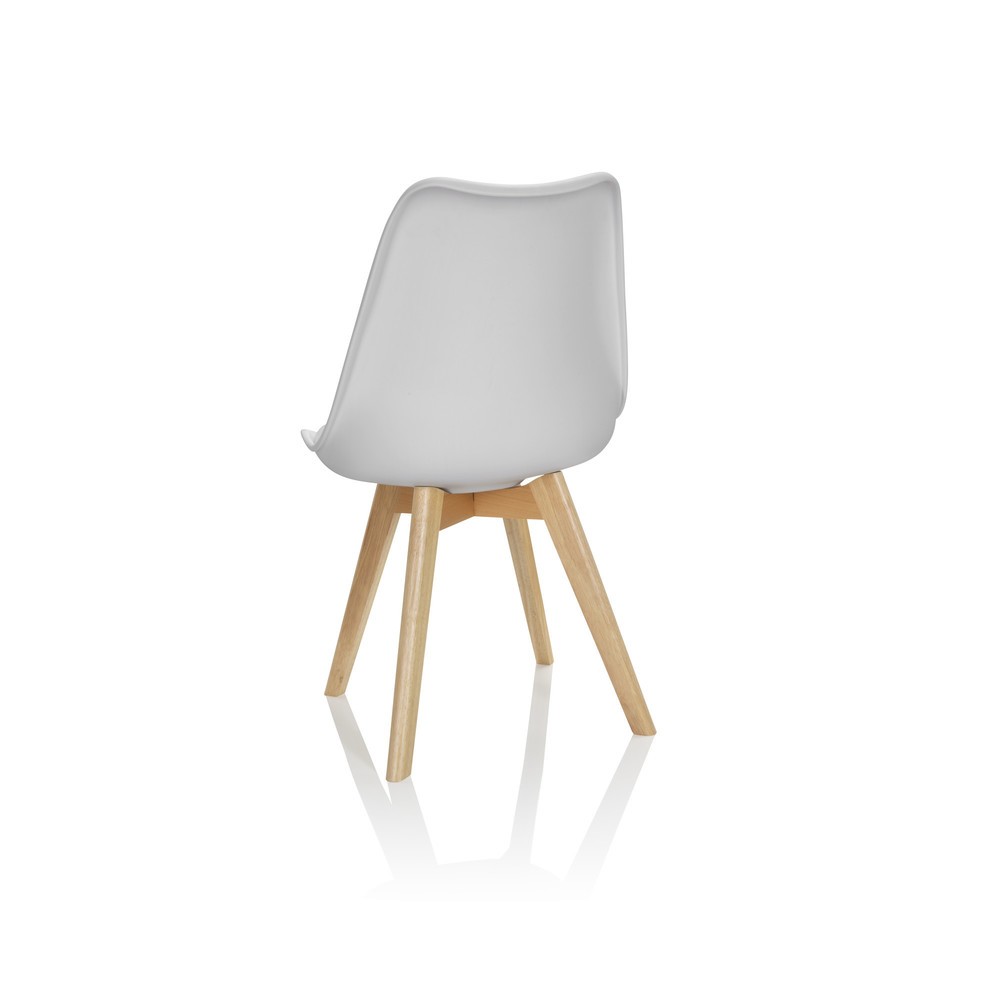 Produktabbildung Nr. 10: hjh OFFICE Besucherstuhl / Schalenstuhl SCANDI Kunststoff, 4er Pack, weiss
