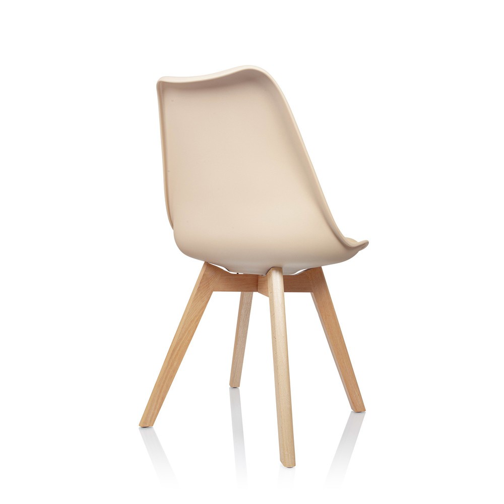 Produktabbildung Nr. 9: hjh OFFICE Besucherstuhl / Schalenstuhl SCANDI Kunststoff, 4er Pack, beige