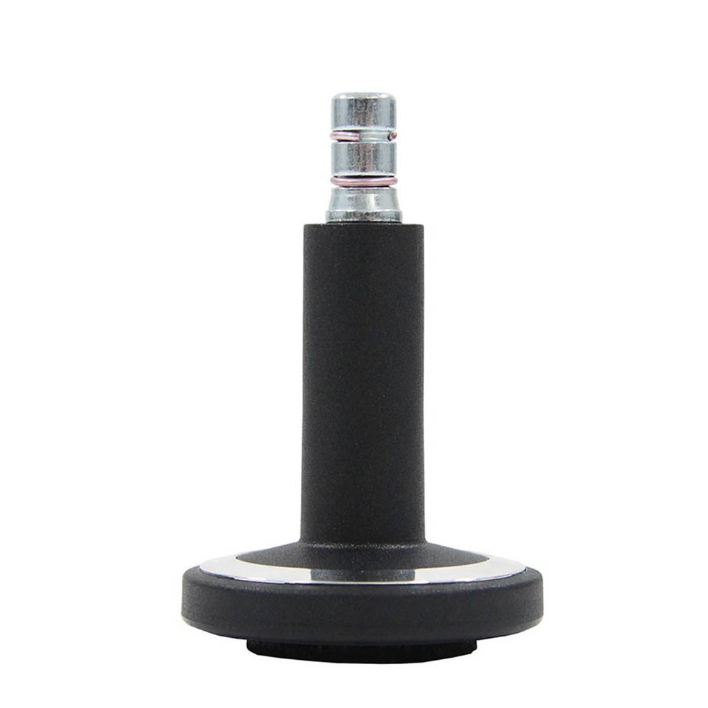 Produktabbildung Nr. 1: hjh OFFICE 5x Bodengleiter STATO-M Stift 11 mm / 60 mm Standfüsse mit Filz, (5er Pack), schwarz/chrom