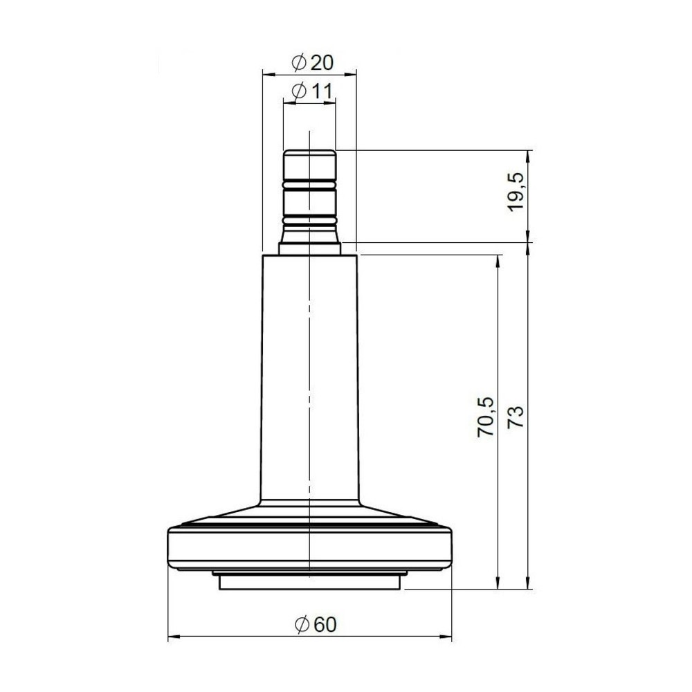Produktabbildung Nr. 4: hjh OFFICE 5x Bodengleiter STATO-M Stift 11 mm / 60 mm Standfüsse mit Filz, (5er Pack), schwarz