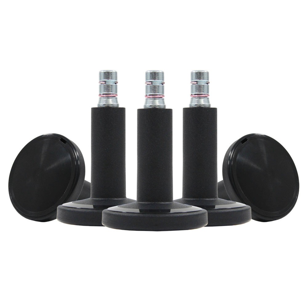 Produktabbildung Nr. 3: hjh OFFICE 5x Bodengleiter STATO-M Stift 11 mm / 60 mm Standfüsse, (5er Pack), schwarz