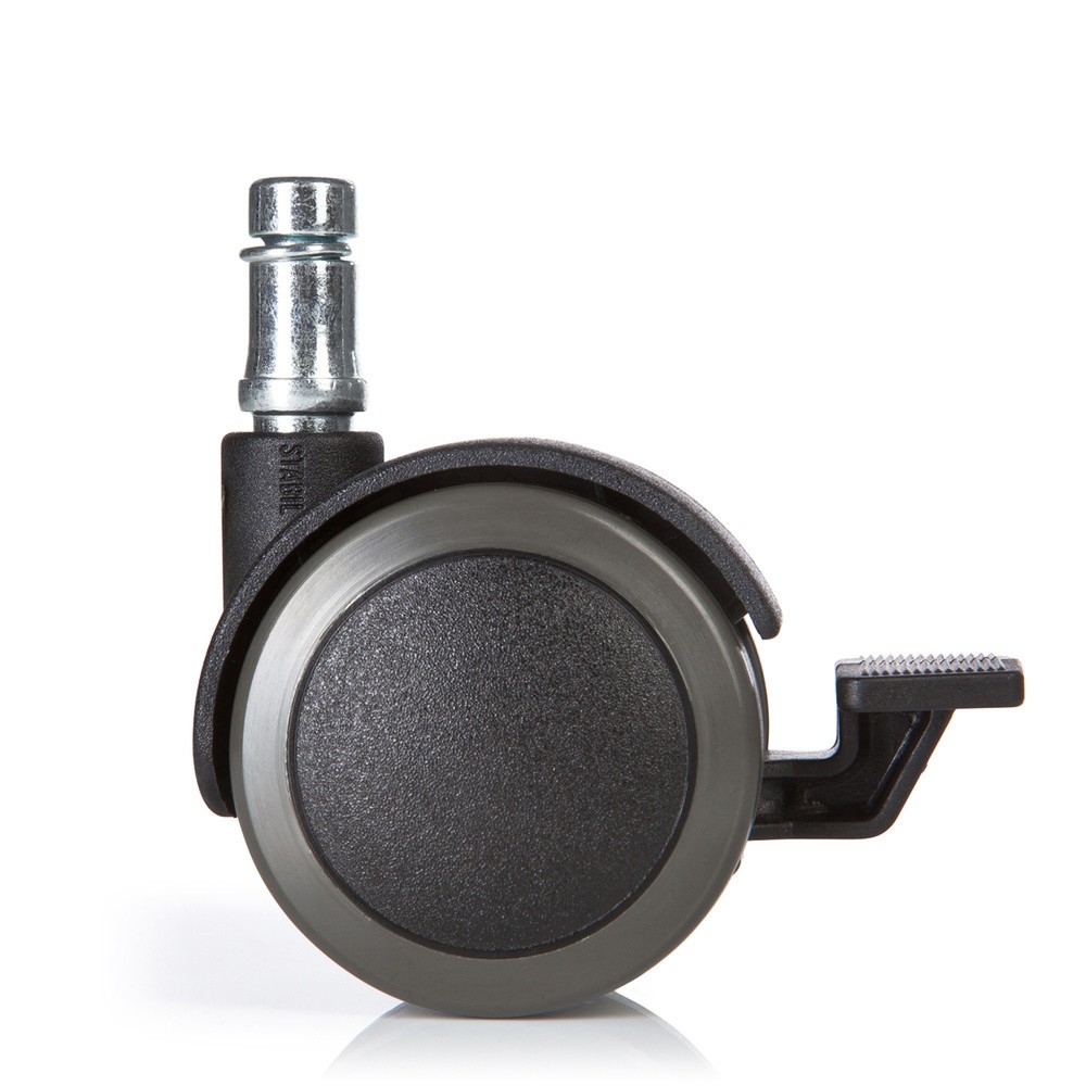 Produktabbildung Nr. 2: hjh OFFICE 5x Hartbodenrollen mit Feststellbremse ROLO STOP 11 mm / 50 mm, (5er Pack)