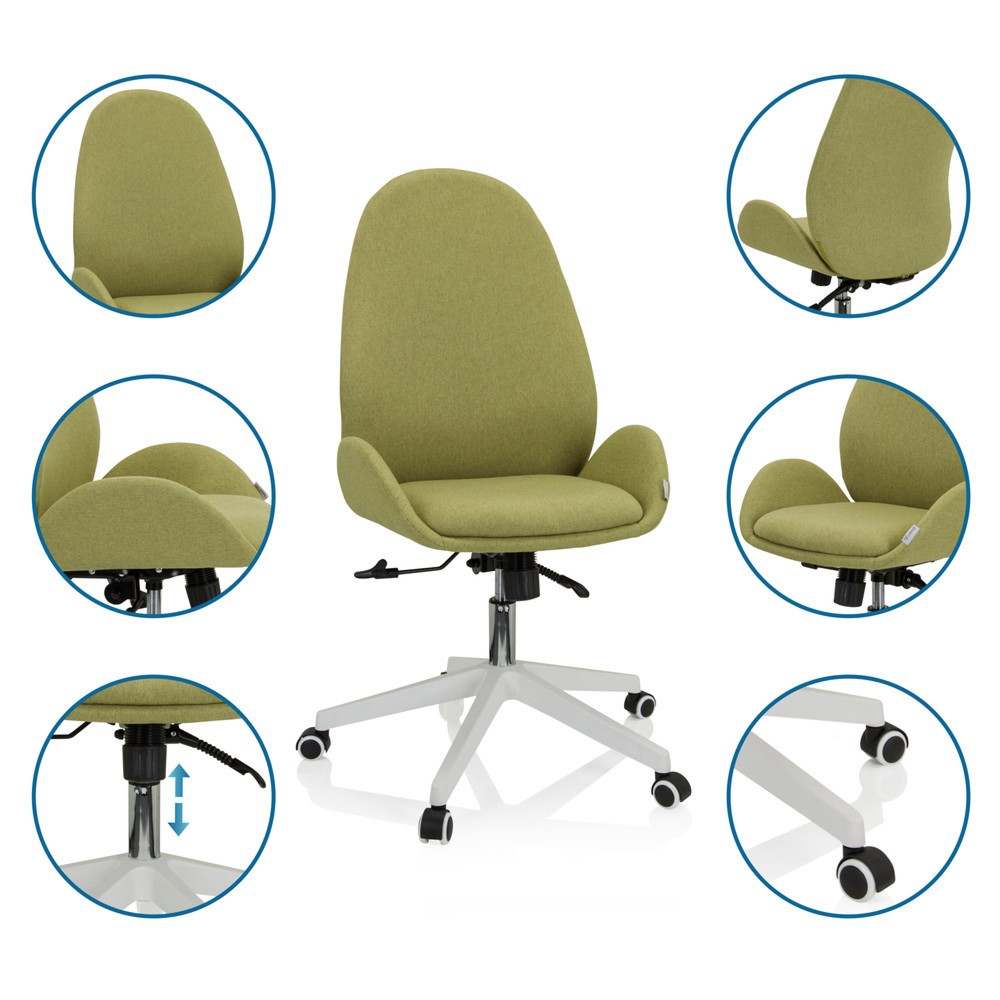 Produktabbildung Nr. 4: hjh OFFICE Bürostuhl / Drehstuhl AVEA I Stoff, grün