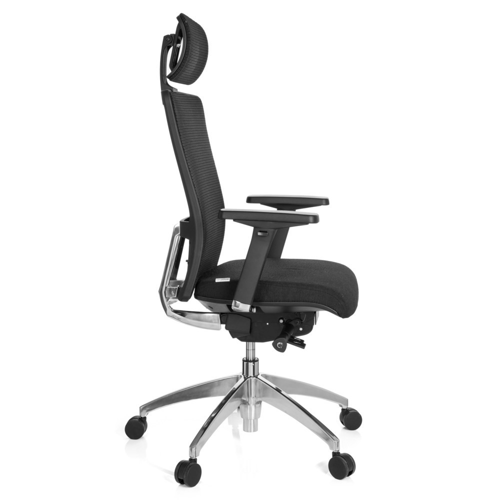 Produktabbildung Nr. 3: hjh OFFICE Bürostuhl / Chefsessel ASTRA LUX Stoff/Netzstoff, schwarz