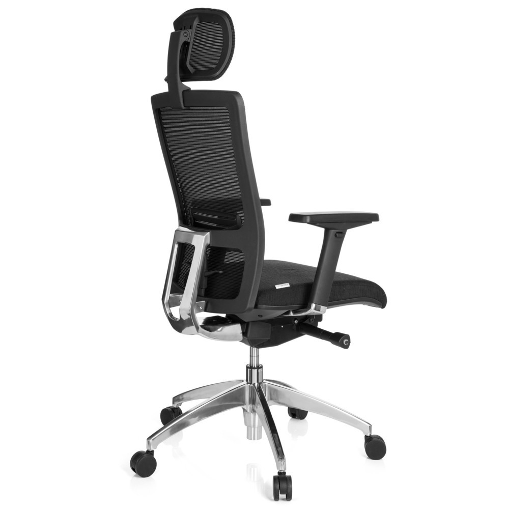 Produktabbildung Nr. 4: hjh OFFICE Bürostuhl / Chefsessel ASTRA LUX Stoff/Netzstoff, schwarz
