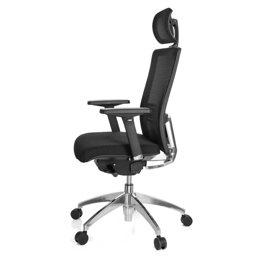 Produktabbildung Nr. 8: hjh OFFICE Bürostuhl / Chefsessel ASTRA LUX Stoff/Netzstoff, schwarz