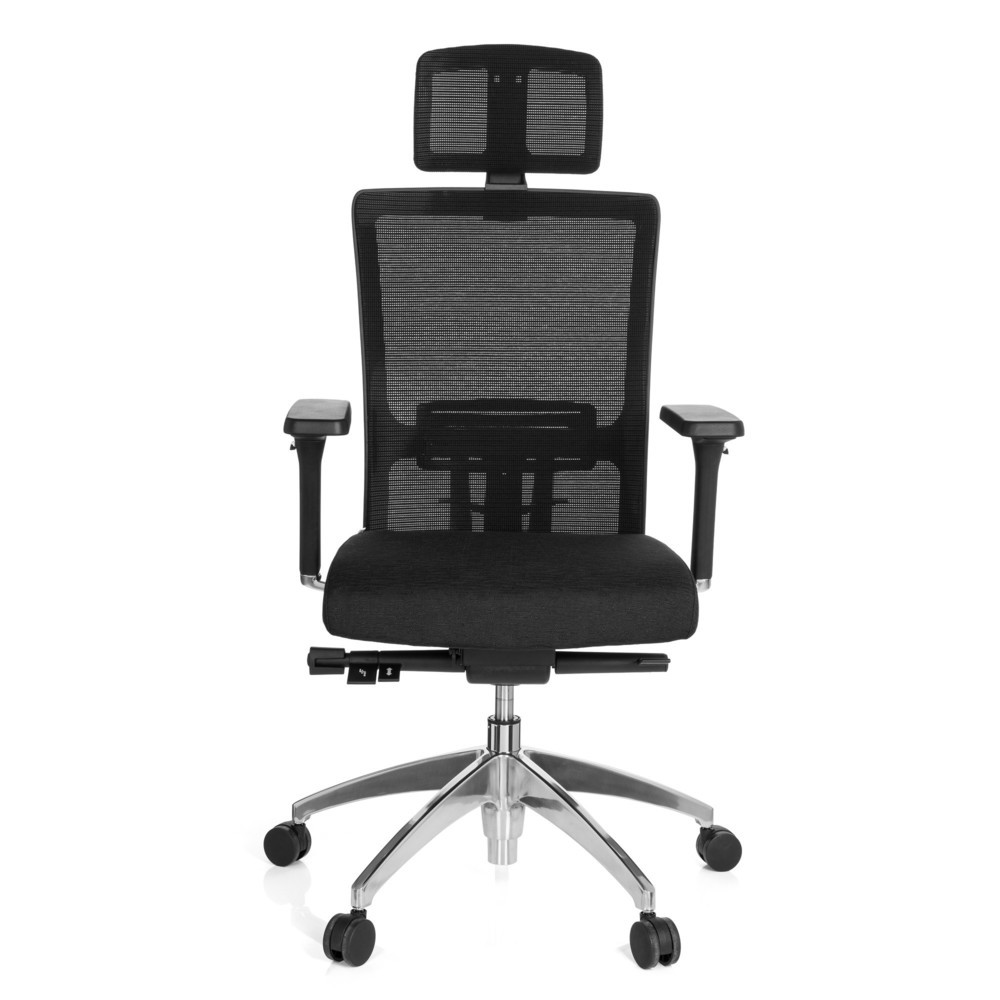 Produktabbildung: hjh OFFICE Bürostuhl / Chefsessel ASTRA LUX Stoff/Netzstoff, schwarz